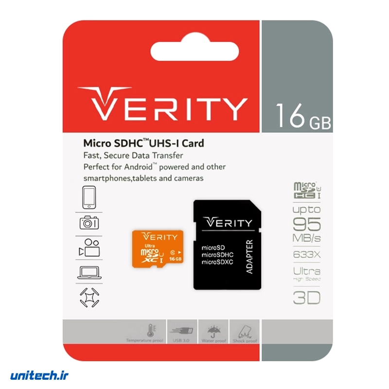 رم میکرو 16 گیگ وریتی مدل U1 633X خشابدار